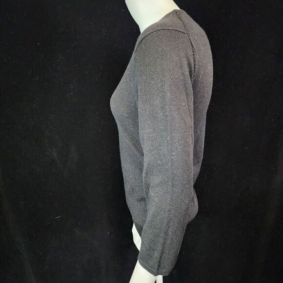 Banana Republic Black Extra Fine Italian Merino Wool Sweater (S) - Picture 3 of 5